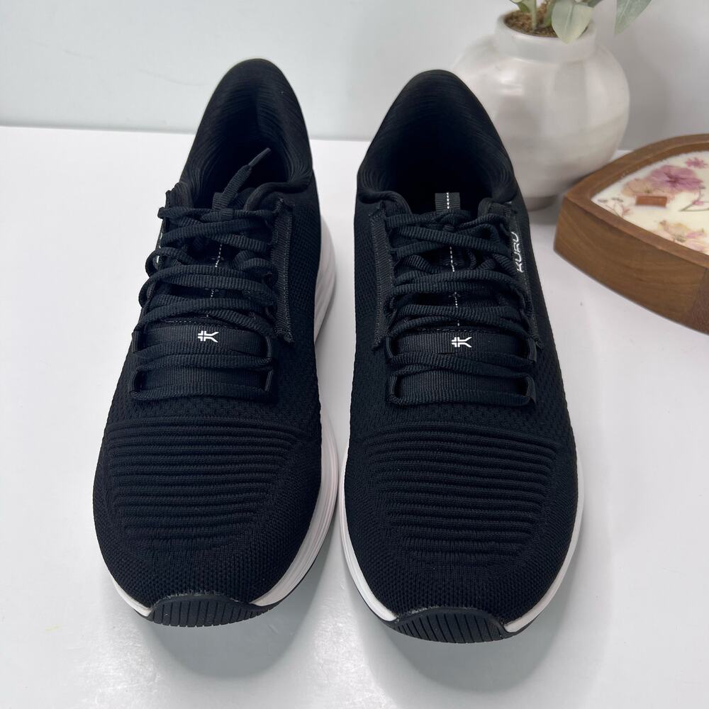 Kuru Atom 2 Walking Comfort Sneaker Jet Black/White Men 11.5 Wide Tried On - Picture 5 of 9